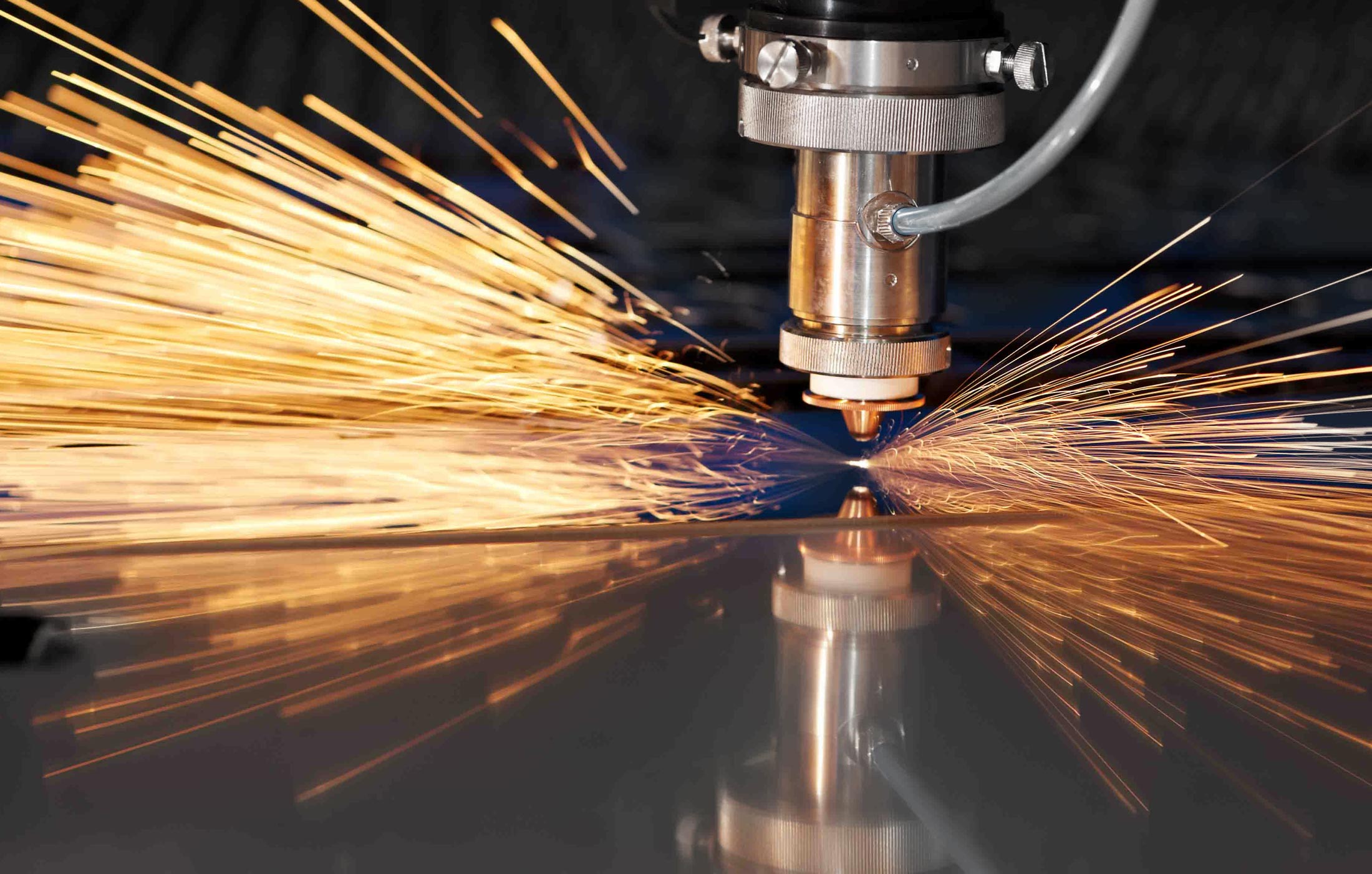 Laser cutter closeup